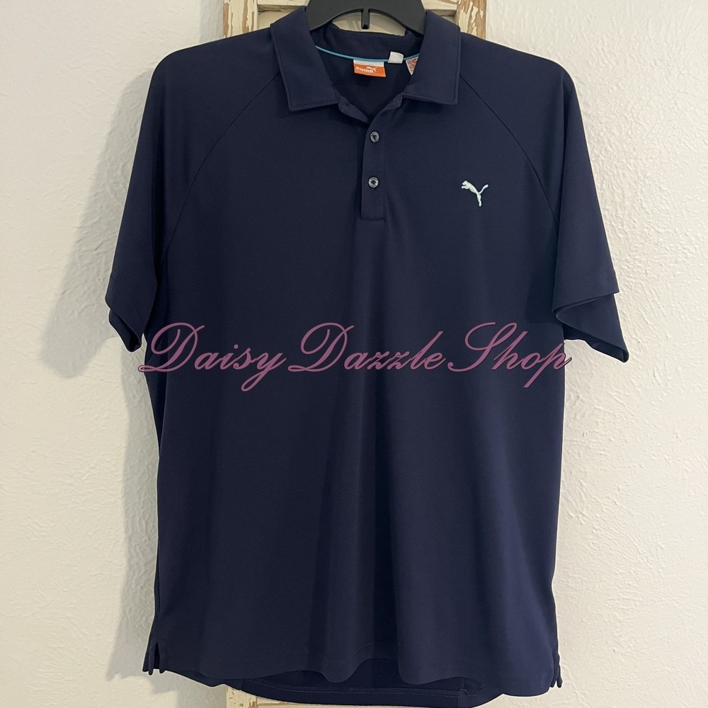 PUMA Golf Polo Shirt Blue XXL Short Sleeve Men's